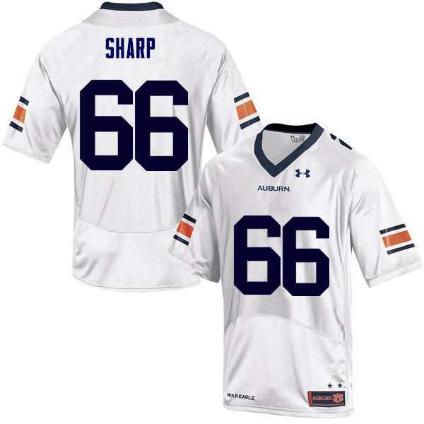 Men Auburn Tigers #66 Bailey Sharp College Football Jerseys Sale-White - Click Image to Close